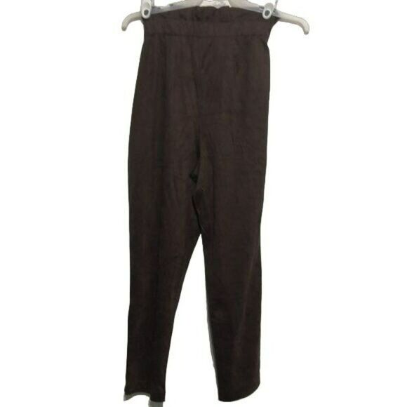 Bagatelle Brown Stretch Pants M Elastic Waist Tie - Picture 3 of 8
